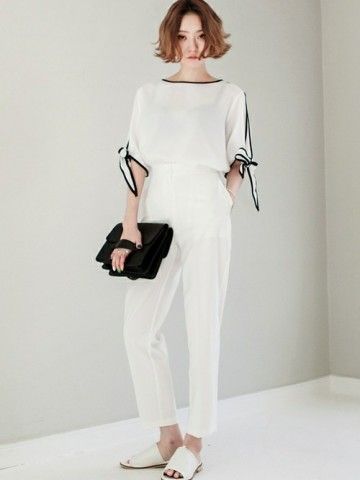 黑白穿搭　夏天